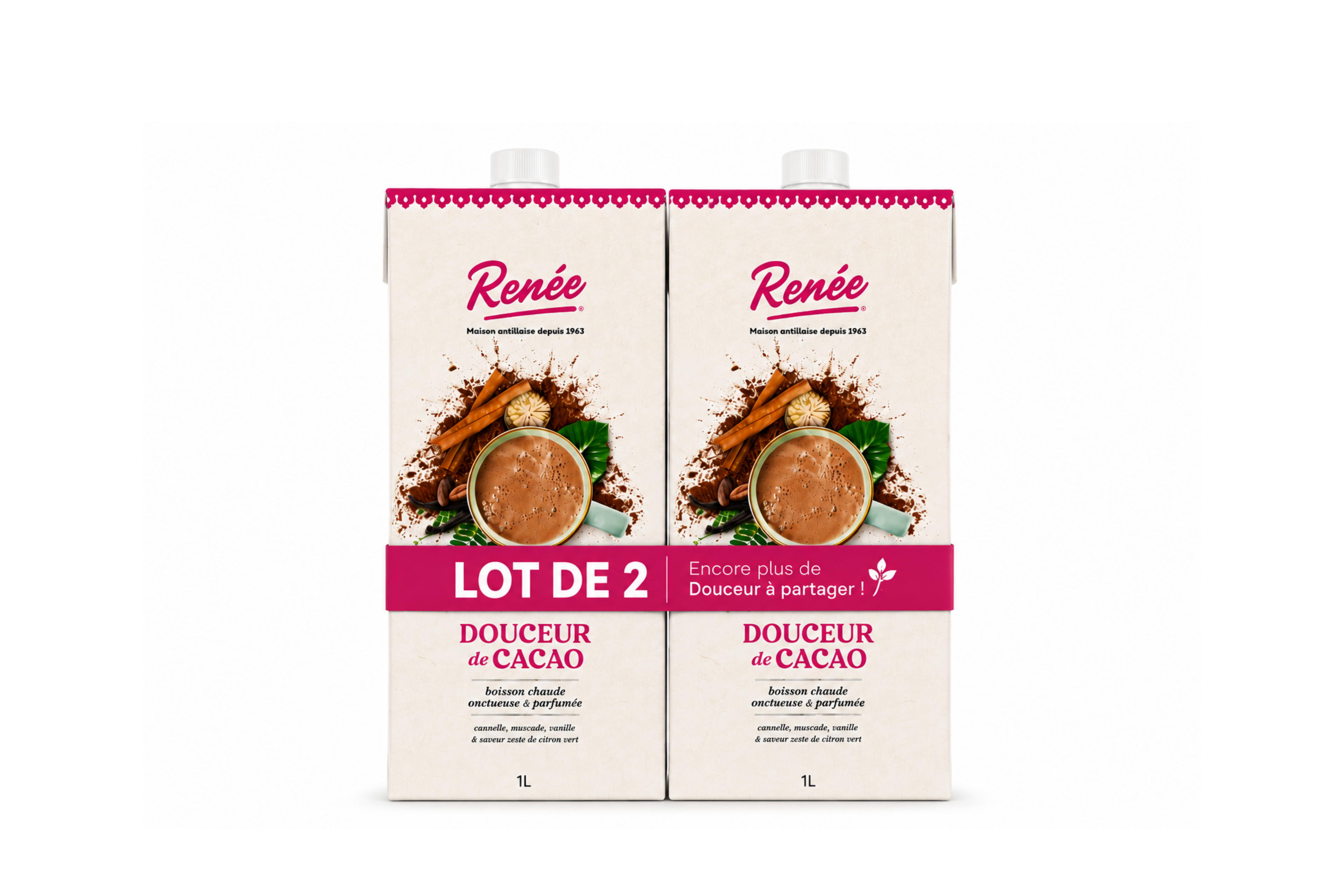 Pack Plaisir – 2 x 1L Douceur de Cacao Renée